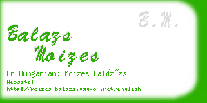 balazs moizes business card